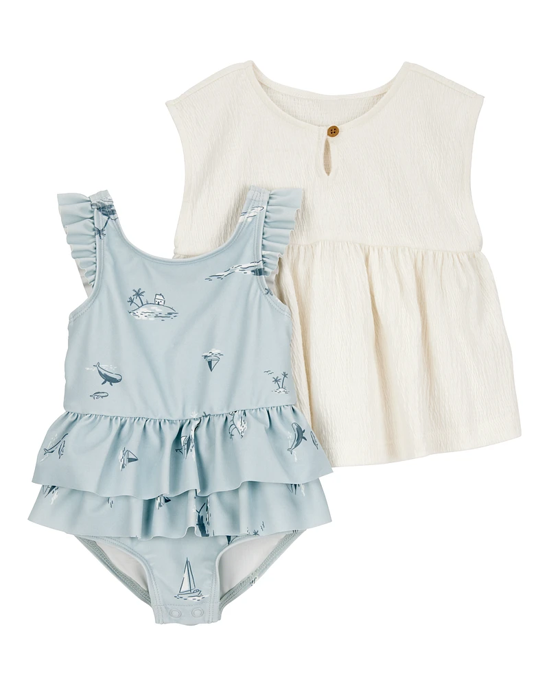 Baby 2-Piece Swimsuit & Cover-Up Set