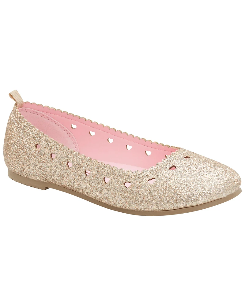 Kid Glitter Mary Jane Flat Shoes