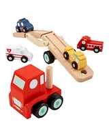 Toddler Wooden Rescue Car Carrier