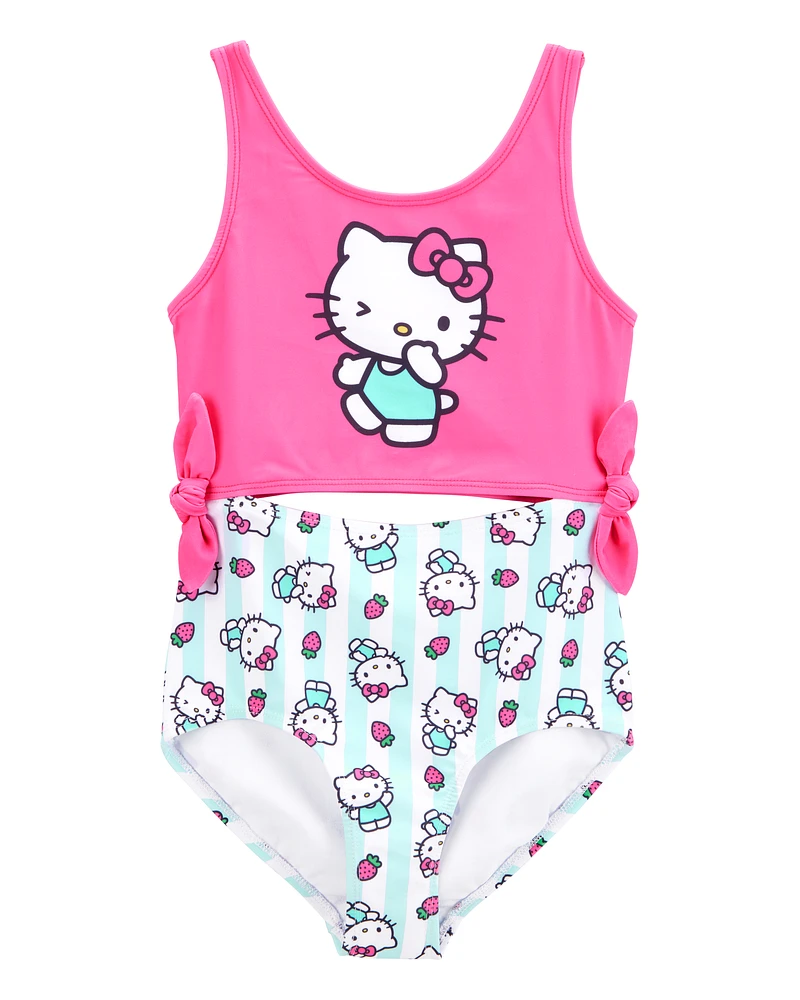 Kid Hello Kitty® 1-Piece Swimsuit - Pink/Blue