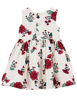 Baby Floral Sateen Holiday Dress