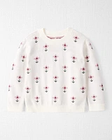 Toddler Organic Cotton Knit Sweater Wildflower Print