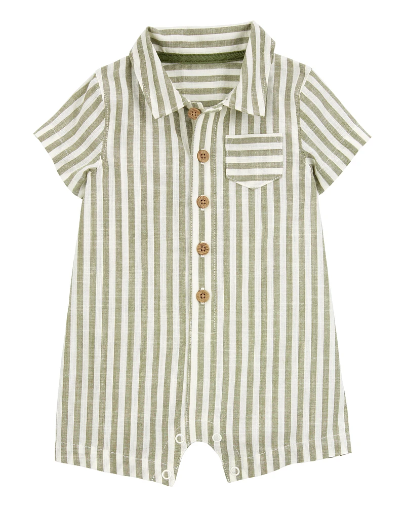 Baby Striped Short-Sleeve Romper