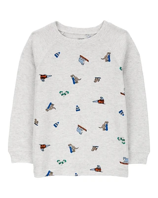 Toddler Winter Animals Thermal Graphic Tee