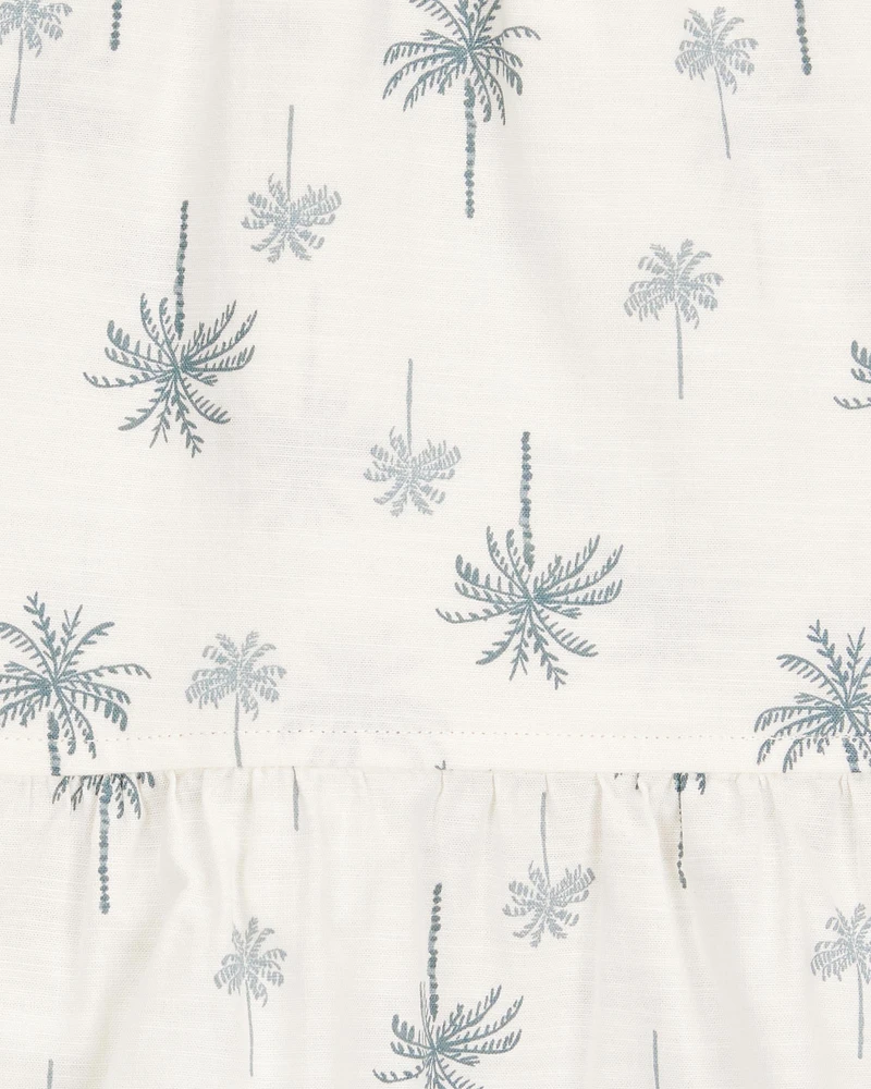 Toddler 2-Piece Palm Tree  Floral Set - Ivory