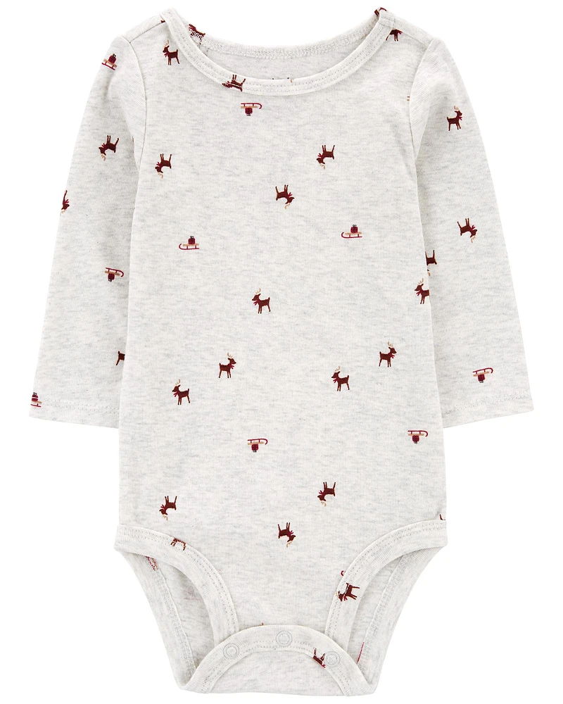 Baby 2-Piece Reindeer Bodysuit & Suspender Pant Set