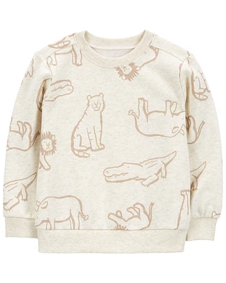 Toddler Animal Print Fleece Pullover