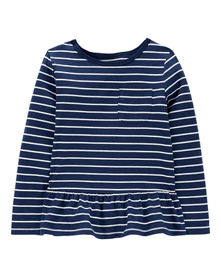 Kid Striped Peplum Top