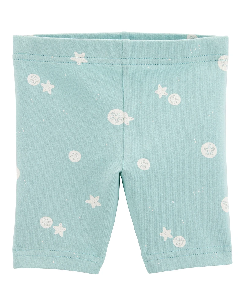 Toddler Sea Print Bike Shorts
