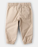 Baby Boy Cotton Pull-On Fashion Pants - Khaki