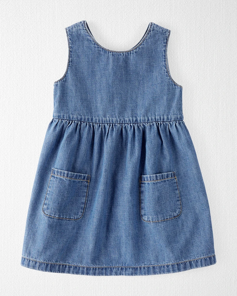 Toddler Organic Cotton Chambray Dress