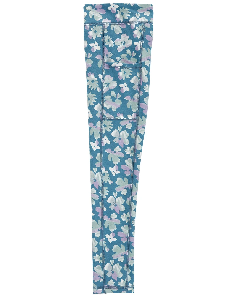 Kid Floral Active Leggings