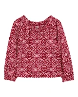 Kid Floral Jersey Blouse