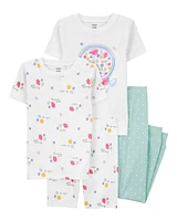 Kid 4-Piece Breakfast Cereal 100% Snug Fit Cotton Pyjamas