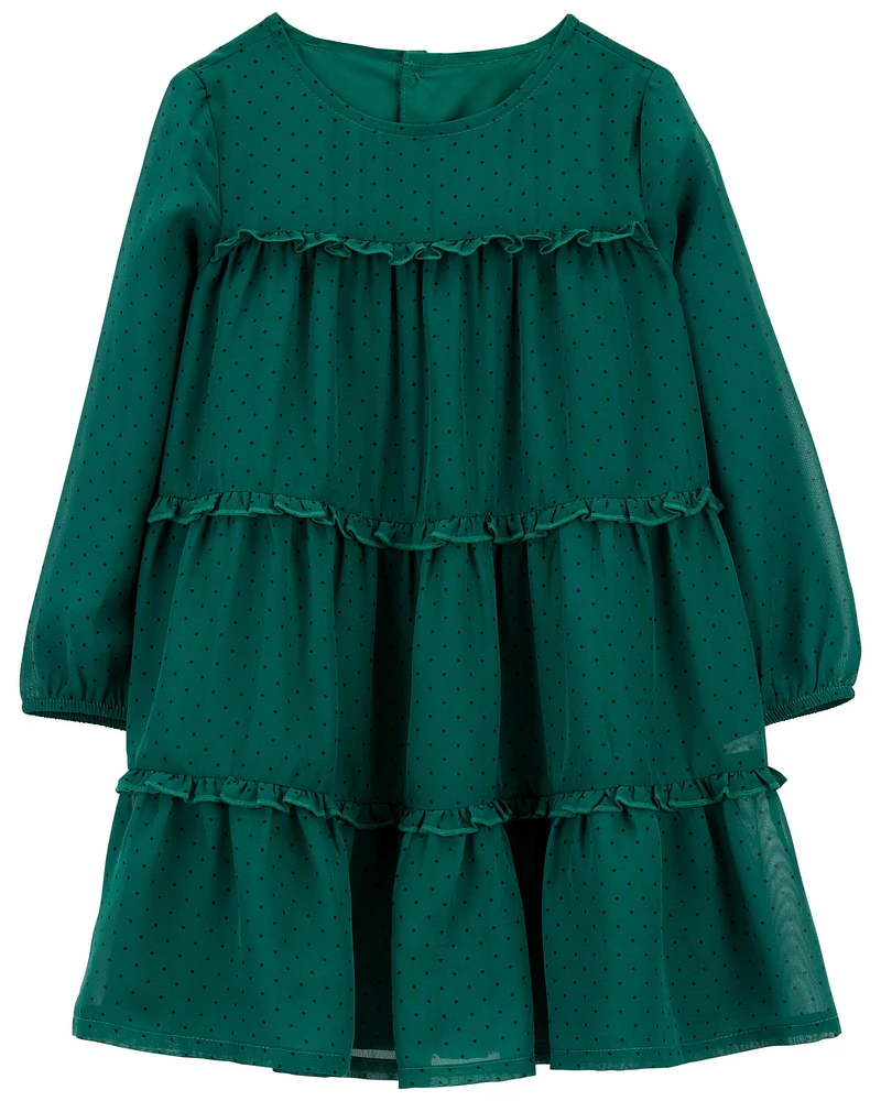 Toddler Crepe Chiffon Holiday Dress