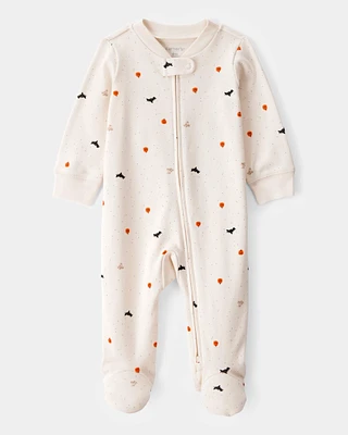 Baby Halloween 2-Way Zip Cotton Sleeper