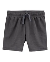 Toddler Boy Active Mesh Shorts - Grey