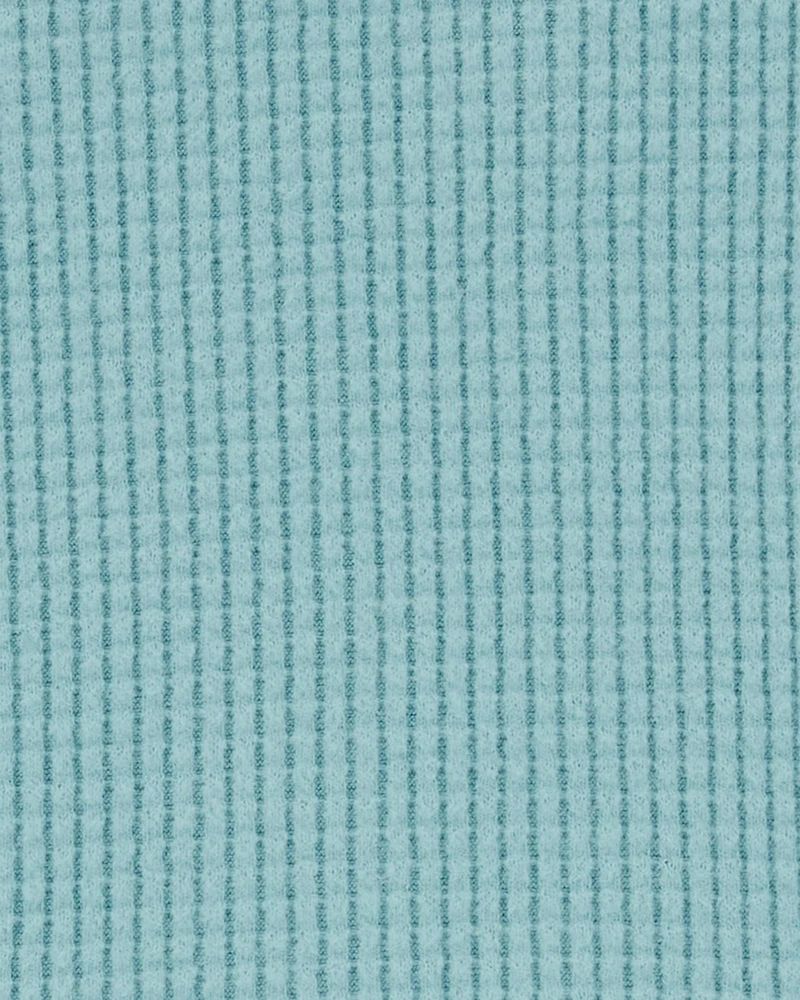 Baby Waffle Knit Thermal Peplum Top