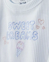 Toddler Ice Cream Print Loose Fit 2-Piece Pyjamas - Blue