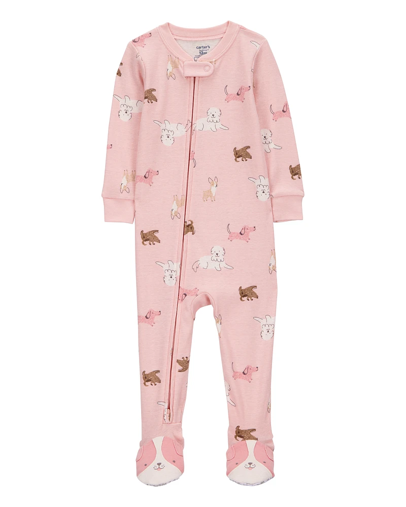 Baby 1-Piece Dog 100% Snug Fit Cotton Footie Pyjamas