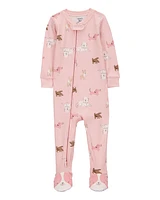 Baby 1-Piece Dog 100% Snug Fit Cotton Footie Pyjamas