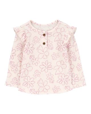 Baby Floral Thermal Long-Sleeve Top