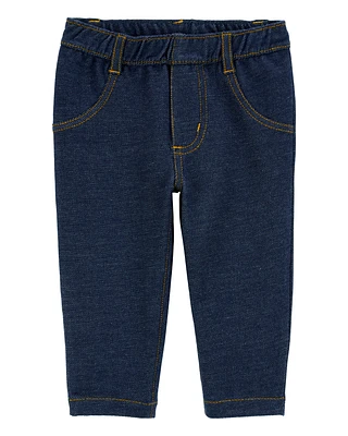 Baby Pull-On Faux Denim Pants