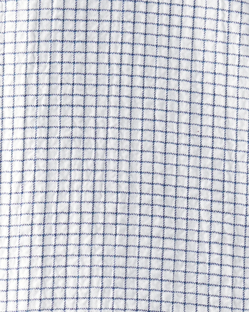 Toddler 2-Piece Organic Cotton Gauze Checkered-Print Set