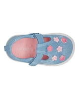 Baby Every Step® First Walker Floral Denim Sneakers - Blue