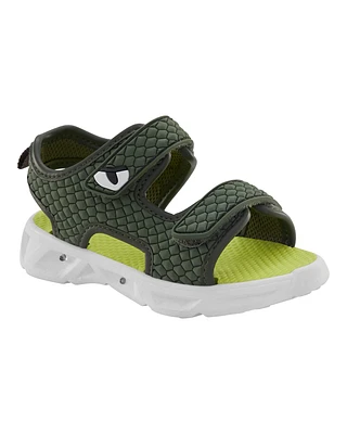 Toddler Rugged Light Up Sandals - Green