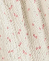 Kid Cherry Print Skort - Ivory