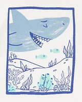 Toddler Boy Shark Short-Sleeve Graphic Tee - Ivory