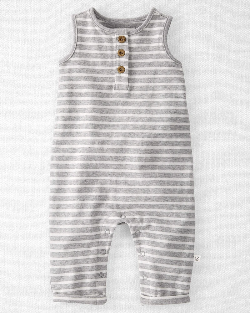 Baby Striped Organic Cotton Jumpsuit