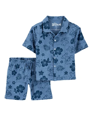 Toddler Stitch 2-Piece Gauze Outfit Set