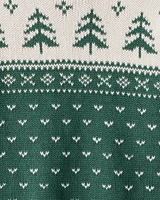 Kid Organic Cotton Evergreen Fair Isle Sweater