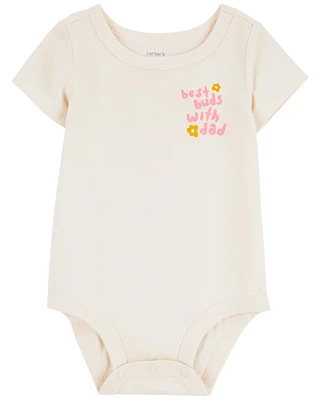 Best Buds With Dad Cotton Bodysuit