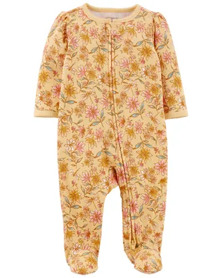 2-Way Floral Zip Sleep & Play Pyjamas