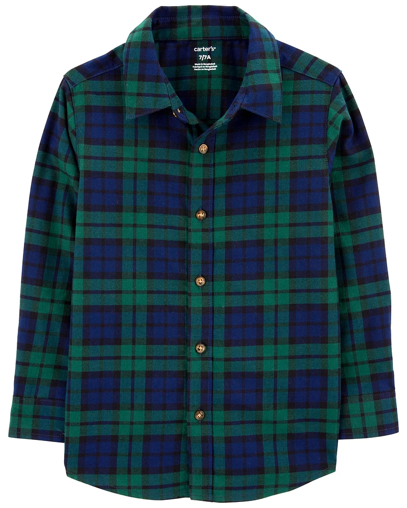 Toddler Plaid Twill Button-Down Shirt