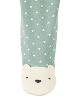 Baby Polka Dot 2-Way Zip Cotton Sleeper pyjamas