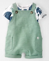 Baby 2-Piece Organic Cotton Shortall Set