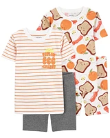 Baby 4-Piece T-Shirt and Shorts Pyjamas Set