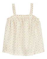 Toddler Floral Sleeveless Tank - Ivory