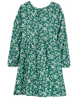 Kid Floral Long-Sleeve Dress