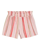 Kid Striped Flowy Pull-On Shorts