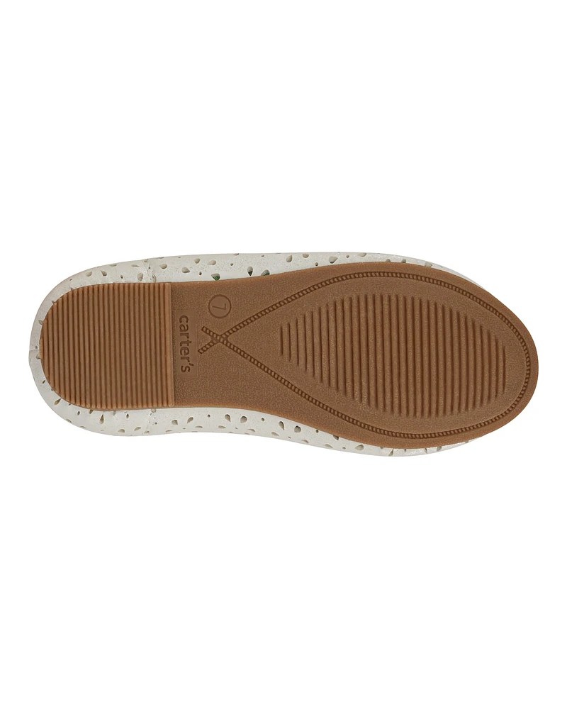 Toddler Floral Ballet Flats - White