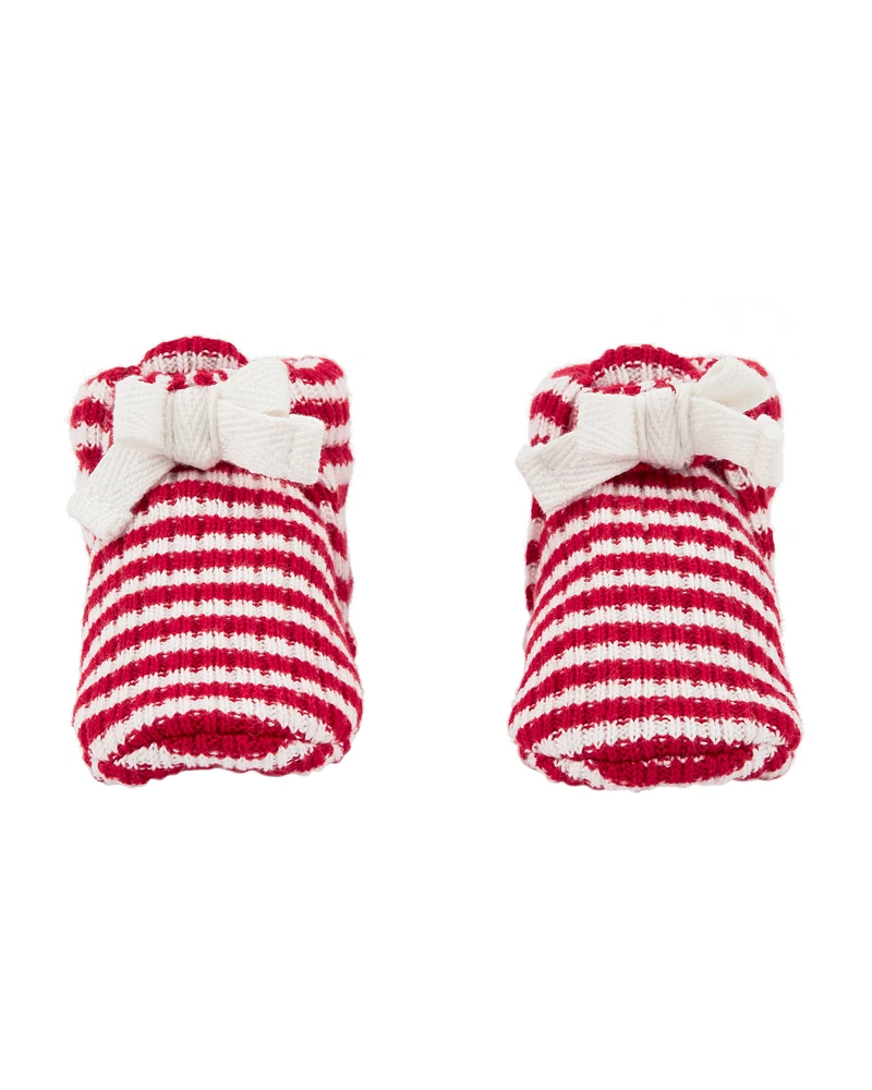 Baby Striped Crochet Booties