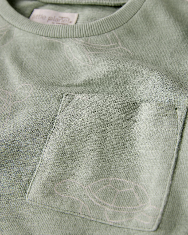 Toddler Boy 2-Piece Turtles-Print Set Made with Organic Cotton
