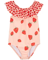 Toddler Strawberry 1-Piece Swimsuit