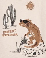 Toddler Desert Lizard Graphic Tee - Ivory