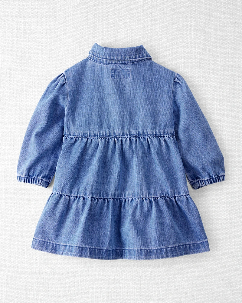 Baby Organic Cotton Chambray Dress